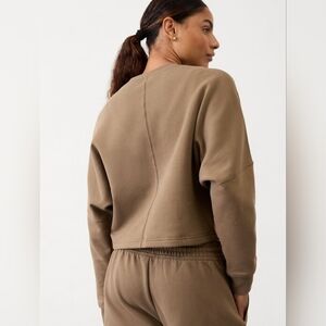 Athleta Easy Fleece Dolman Crop Sweatshirt